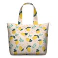 thumbnail image 1 of Travel Tote Bag with Cute Lemon Yellow Fruit Prints Large Capacity Weekender Bag Featuring Modern Retro Floral Design, Lightweight Multipurpose for Summer Travel, 1 of 5