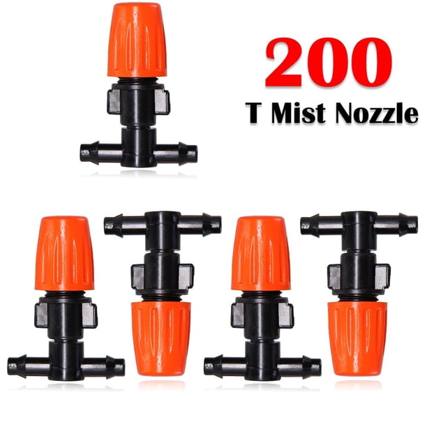 5-30M New 45W Pump Self Priming Orange Misting Cooling System Adjustable Irrigation Sprinkler Kit with Power Supply Filter He Qiyong unisex