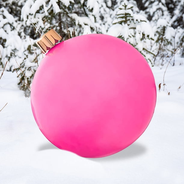Bola de Navidad Inflable con Luz LED Decorada PVC (75cm) Rosa
