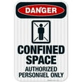 thumbnail image 1 of Confined Space Authorized Personnel Only Sign, OSHA Danger Sign, (SI-1208) 12x18 Reflective Aluminum EGP, 1 of 1