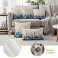 thumbnail image 6 of Blue Pumpkin Fall Outdoor Waterproof Pillow Covers, Thanksgiving Botanical Beige Decorative Square Throw Pillowcase Sofa Cushion Sham for Patio/Couch/Chair, 18"x18" 2 Pack, 6 of 8