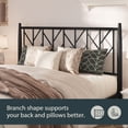 thumbnail image 5 of Einfach Queen Bed Frame, Metal Platform Bed Frame with Vintage Headboard, Black, 5 of 7