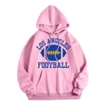 thumbnail image 1 of WEAIXIMIUNG Sweat-Shirt Surdimensionné pour Femmes Plus 3TG Sweat à Capuche Décontracté Col Rond Imprimé Lettre Football de Ville, 1 of 3