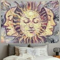 thumbnail image 2 of PRATYUS Pastel Pink Tapestry Burning Sun Tapestry Mystic Tapestry Celestial Sun and Moon with Stars Tapestry Psychedelic Hippy Tie Dye Wall Hanging for Party Home Decor (Pastel,Multi Size) Painting, 2 of 6