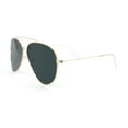 thumbnail image 3 of Concave Curved Metal Rim Double Bridge Tear Drop Pilots Sunglasses Gold - Green, 3 of 4