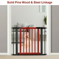 thumbnail image 5 of Gymax Wood & Metal Safety Baby Gate Fits 29.5''-38'' W Extendable Pet Gate Stairs Cherry, 5 of 10