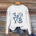 thumbnail image 2 of Holzkary Baseball Sweatshirt for Womens 2025 Spring Baseball Print Loose Casual Top Hoodie Long Sleeve Comfy Baseball Shirts Softball Crewneck Graphic Pullover Top 2025 Fall Sweatshirts White L, 2 of 4