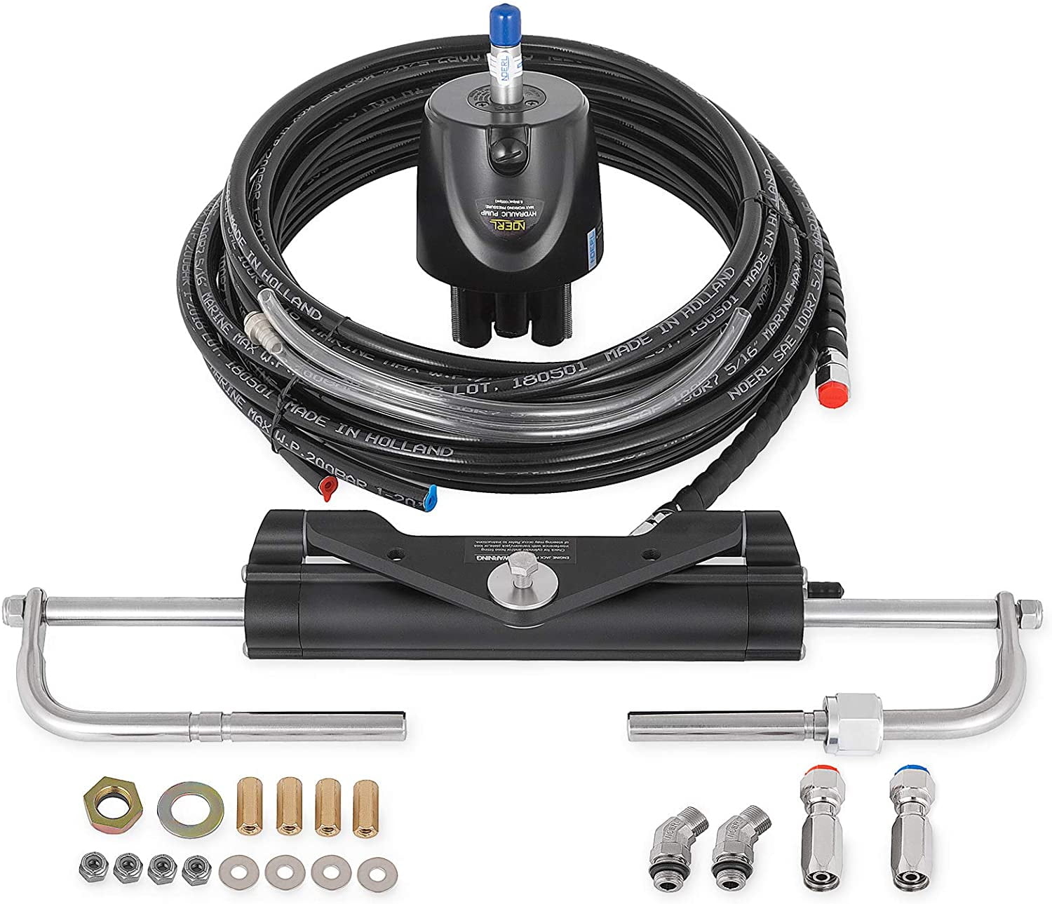 VEVOR Hydraulic Outboard Steering Kit 150hp Teleflex Marine System Highstrength Aluminum Alloy