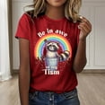 thumbnail image 2 of WEAIXIMIUNG T-Shirts Unis pour Femmes Pack T-Shirts Graphiques Vêtements d'Été Manches Courtes, 2 of 4