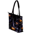 thumbnail image 3 of Witch Hat Canvas Leather Mix Tote Bag - Hand-Held Twill Jeanette Sponge Bag 30x10.5x39cm, 3 of 5