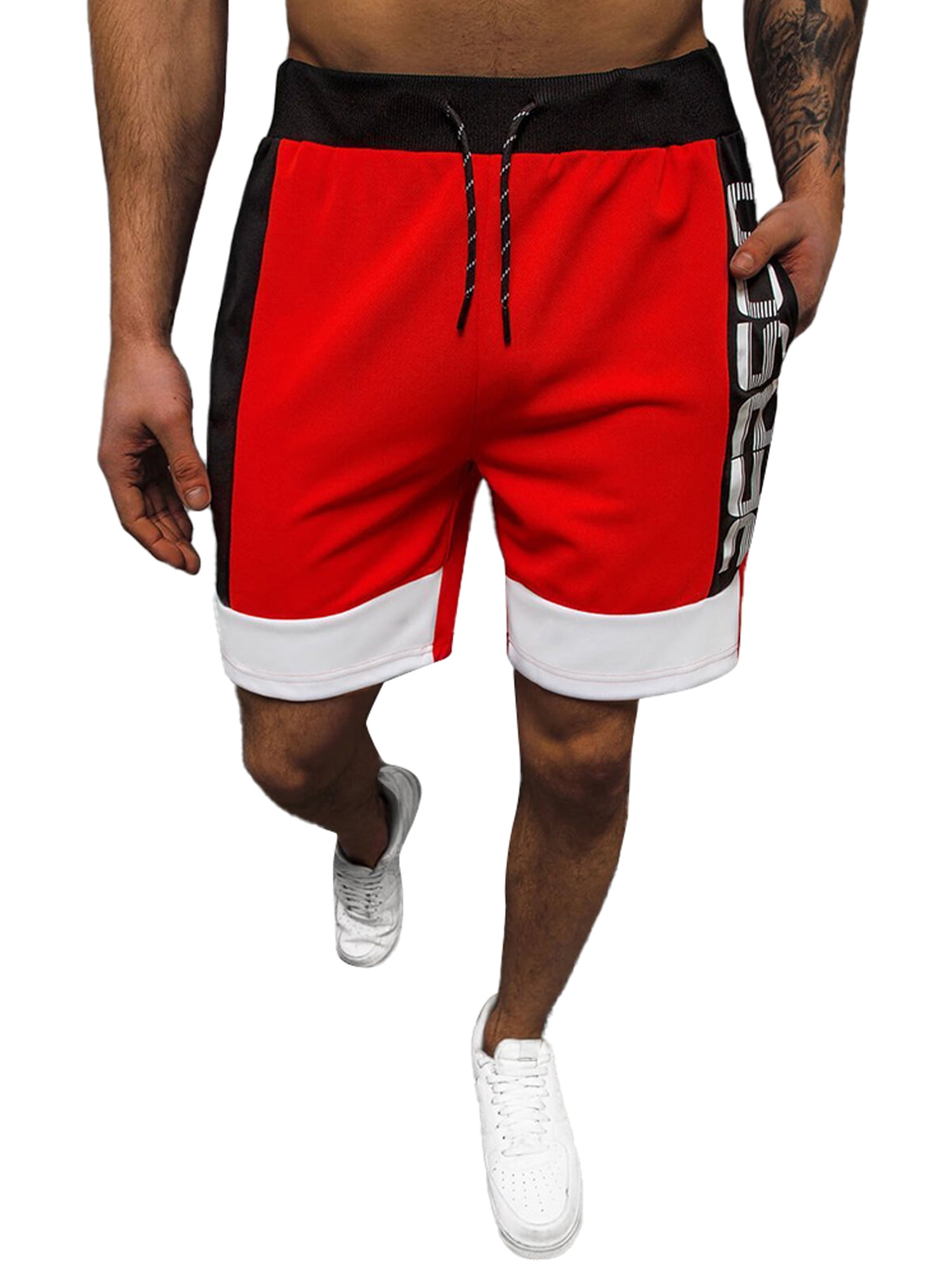 Mens Colorblock Baseball Shorts 