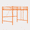 Orange, variant on Ktaxon Loft Bed Queen Size with Flat Rungs, No Box Spring Required,Heavy Duty Metal Slat Support,Orange