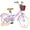 Purple, variant on ACEGER 18 Inch Girls Bike with Basket and Training Wheels for Ages 7-12, Purple