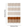 thumbnail image 3 of VOTRUDI Faux Linen Shower Curtain - Waterproof Polyester Orange Patchwork 72x72in, 3 of 6