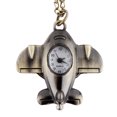 thumbnail image 1 of MasteelfCA Retro Aircraft Shaped Alloy Pocket Watch Creative Keychain Hanging Watch Decorative Accessory for Sweater Keyring (Bronze), 1 of 8
