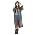 thumbnail image 4 of Masteelf Polish Semitransparent Raincoat Women Men Portable Outdoor Travel Rainwear Waterproof Thicken Premium Camping Hooded Ponchos Plastic Rain Cover ( , Grey), 4 of 8