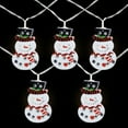 thumbnail image 3 of 10ct Snowmen with Top Hats LED Christmas Lights - 4.5 ft Clear Wire, 3 of 5