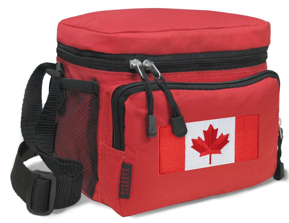Broad Bay Cotton Canada Flag Lunch Bags Soft Canadian Flag Cooler