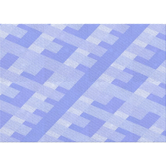 Ahgly Company Machine Washable Indoor Rectangle Transitional Sky Blue Area Rugs, 8' x 10'
