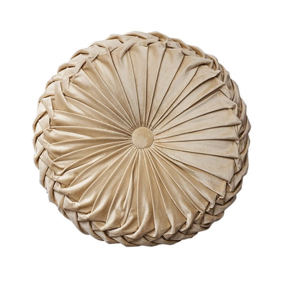 15'' Round Velvet Pillow, Sofa Bed Bedroom Decorative Throw Pillow