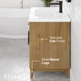 thumbnail image 5 of Eviva Graham 30"W x 19"D Oak Bathroom Vanity with White Porcelain Countertop and Integrated Sink, 5 of 11