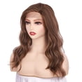 thumbnail image 2 of OneDor Premium Japanese High-Temperature Fiber Synthetic Hair 130% Density Wavy Lace Front Side Part Long Wigs (Light Brown Evenly Blended with Dark Natural Blonde-RL12/16), 2 of 7