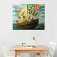thumbnail image 2 of Nawypu  Salvador Dali Wall Art Butterfly - Ship with Butterfly Sails Canvas Art Print - Surrealist Painting - Butterfly Wall Decor for Bedroom Aesthetic Poster Unframed (12x16in/30x40cm), 2 of 4