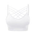 thumbnail image 3 of Made by Olivia Women's Front Triple Criss-Cross Bralette Seamless Sport Bra with Removable Pads, 3 of 4