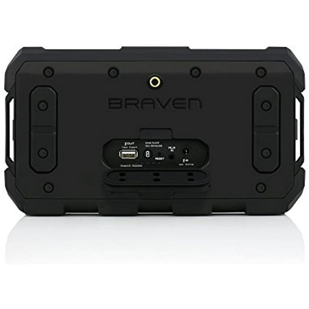 Braven BRV-Blade Wireless Portable Bluetooth Speaker [22 Hour Playtime][ Waterproof] 4000 mAh Power Bank Charger - Black 