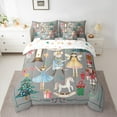 thumbnail image 2 of Manfei Merry Christmas 7pcs Bedding Comforter Set,Xmas Nutcracker Soldier Queen Bedding Sets,Cartoon Girl Mouse Queen Sheet Sets For Child,Breathable Home Decor Reversible, 2 of 8