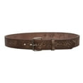 thumbnail image 3 of 1 1/2" Snap On Floral Tree Engraving Oil Tanned Vintage Full Grain Leather Belt, 3 of 4