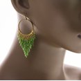 thumbnail image 5 of Mi Amore Drop-Dangle-Earrings Green/Gold-Tone, 5 of 5
