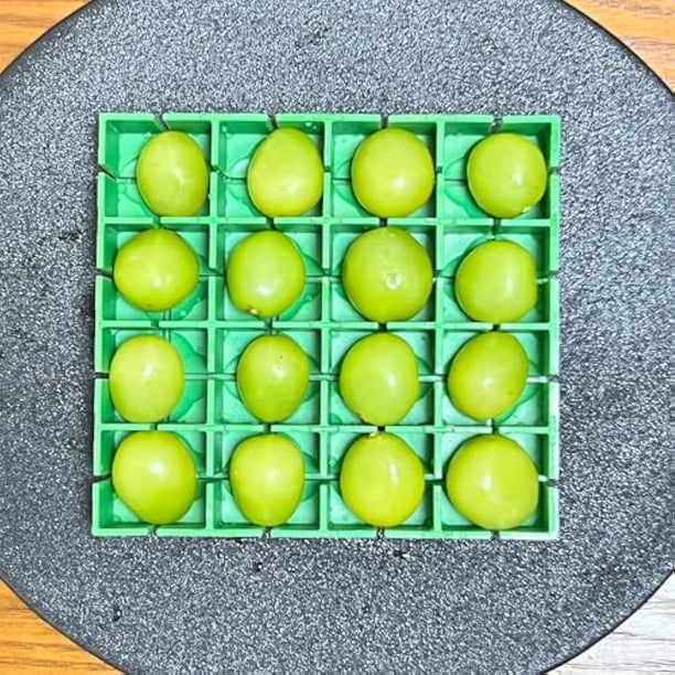 Cortador de Uvas, 16 Piezas, para Cortar Por La Mitad o En Cuartos, Apto para Lavavajillas, Apto para Ensaladas y Tomates.