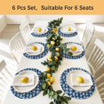 thumbnail image 5 of Blue Leaves Round 13 Inch Placemats Set of 4, Farmhouse Pastoral Spring Leaf Branch HeatResistant Non Slip Place Mats for Dining Table, Wipeable Braided Kitchen Table Mats for Housewarming, 5 of 9