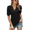 thumbnail image 1 of KYAIGUO Pull Décontracté d'Été pour Femmes en Coton à Manches Courtes Col Rond T-Shirts S-2TG, 1 of 6