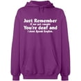 thumbnail image 2 of OXI Hoodie Sweatshirt - If We Get Caught You're Deaf, Basic Casual Hoodie for Men's and Women Fleece Hoodie Long Sleeve - Purple X-Large, 2 of 3