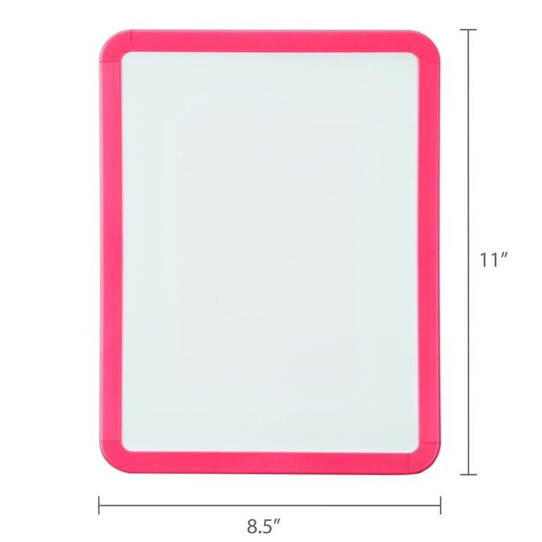 Pen+Gear Magnetic Dry Erase Board with Marker and Magnet, Pink