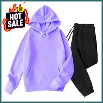 Sweatsuits 2pcs Sets Men Velvet Solid-Color Casual Loose Pocket Drawstring Long Pants Sweatshirt Long Sleeve Hooded Set,Mint Green M