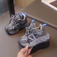 thumbnail image 2 of WNVMWI Toddler Girls Running Sneakers Childrens Walking Shoes with Hook And Loop Kids Casual Sports Shoe Grey Sizs 6, 2 of 5