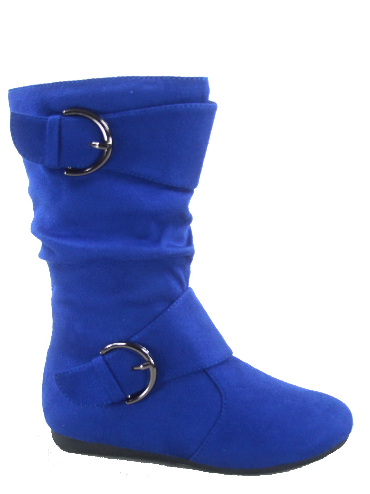 Details about   Women's Warm Faux Fur Lined Mid Calf Snow Boots Ladies Buckle Wedge Heel Shoes D 