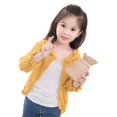 thumbnail image 2 of EnJoCho Kids Casual Clothes Toddler Girls Light Blue Cardigan Sweater Autumn/Winter Solid Color Knitted Button Jacket Party Birthday School Home Outwear, 2 of 6