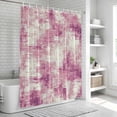 thumbnail image 5 of Pink Ombre Shower Curtain Set - Small 36" x 72" Washable Bathtub Curtain with 12 Hooks, Gradient Abstract Art Vintage Waterproof Fabric Stall Shower Curtains for Bathroom/Bathtub Décor, 5 of 6