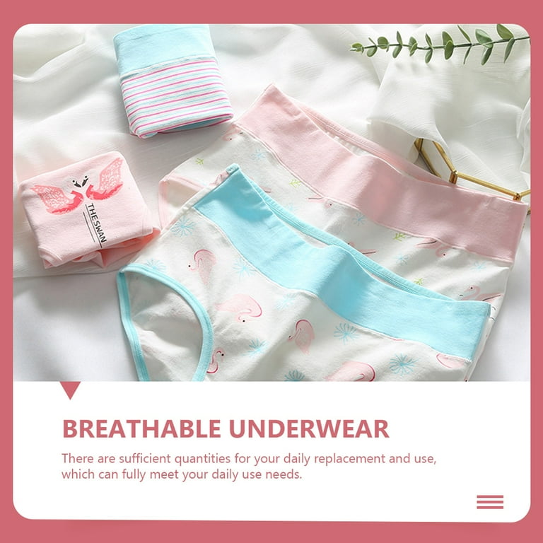 High Waisted Tummy Control Underwear Girls Seamless Cotton Pantaletas Algodon Para Mujer Menstrual Briefs for Female Undershorts Women Low Panties Women s 4 Pcs Walmart
