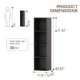 thumbnail image 3 of ALISENED 4 Cube Tall Skinny Bookcase, Narrow Organizer Shelf, Wood Corner Bookshelf, Storage Shelves, 3 of 7