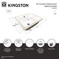 thumbnail image 4 of Kingston Brass EVB1412 Linna 14" Ceramic Square Undermount Bathroom Sink, White, 4 of 4