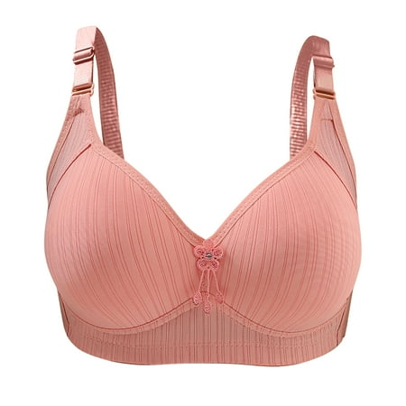 Fesfesfes Bras for Women Wireless Ladies Solid Color Comfortable Everyday Adjustable Bra Underwear Bras Sports Bra