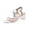 Gold, variant on ShiShine Womens Rhinestone Flower Clear Block Heel Sandals Fashion Ankle Strap Chunky High Heel Open Toe Dress Shoes Square Toe Heels