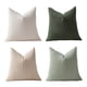thumbnail image 2 of 4 Pcs Soft Weave Pillowcases Set Standard Size Breathable Face Friendly Pillow Shams Decorative Weave Pillow Case Covers, 2 of 6