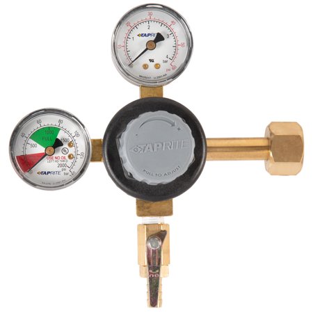 Premium Double Gauge CO2 Regulator - Polycarbonate Bonnet