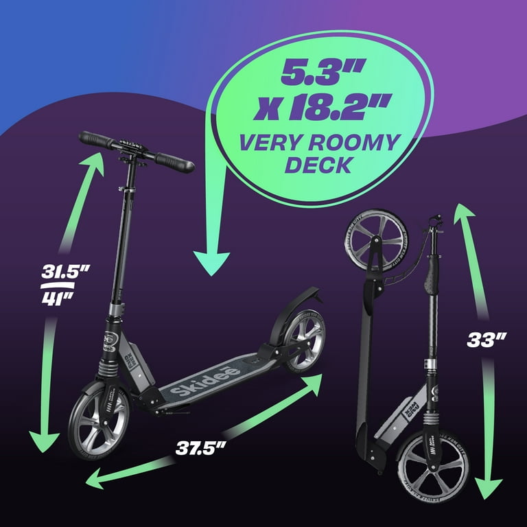 Skidee Scooter for Kids, Teens, Adults, 4 Adjustment Levels